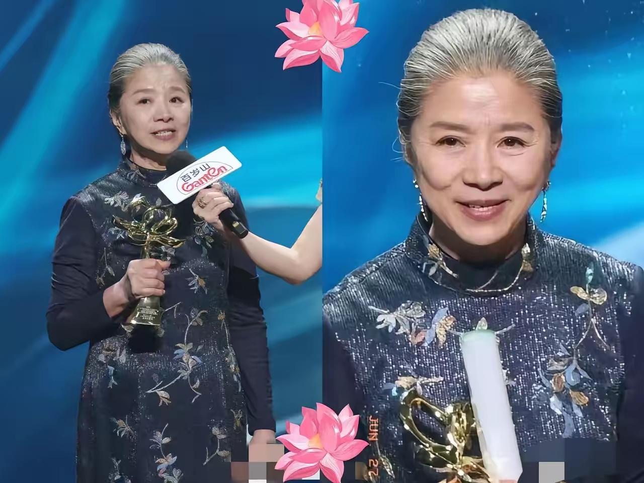 迟蓬拿下白玉兰最佳女配，领奖时只说了三句话。没有感谢导演，没有提及片酬。第一句：