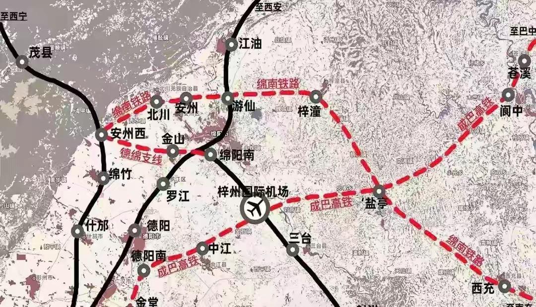 其实绵阳应该大力发展铁路交通，虽然除了西成客专每天很忙碌以外，其他县市也很需要铁