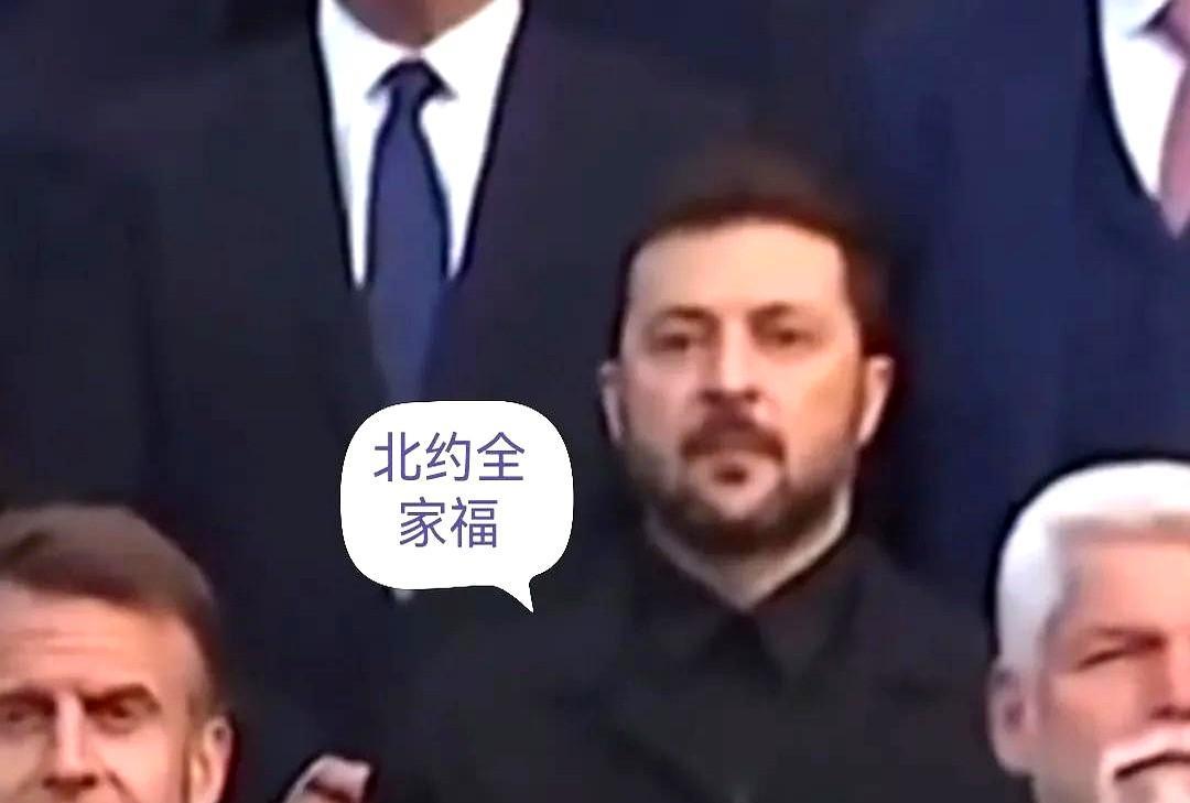 为了加入北约被大鹅揍得鼻青脸肿的泽连斯基终于和“战友”们站在一起拍全家福。咔嚓