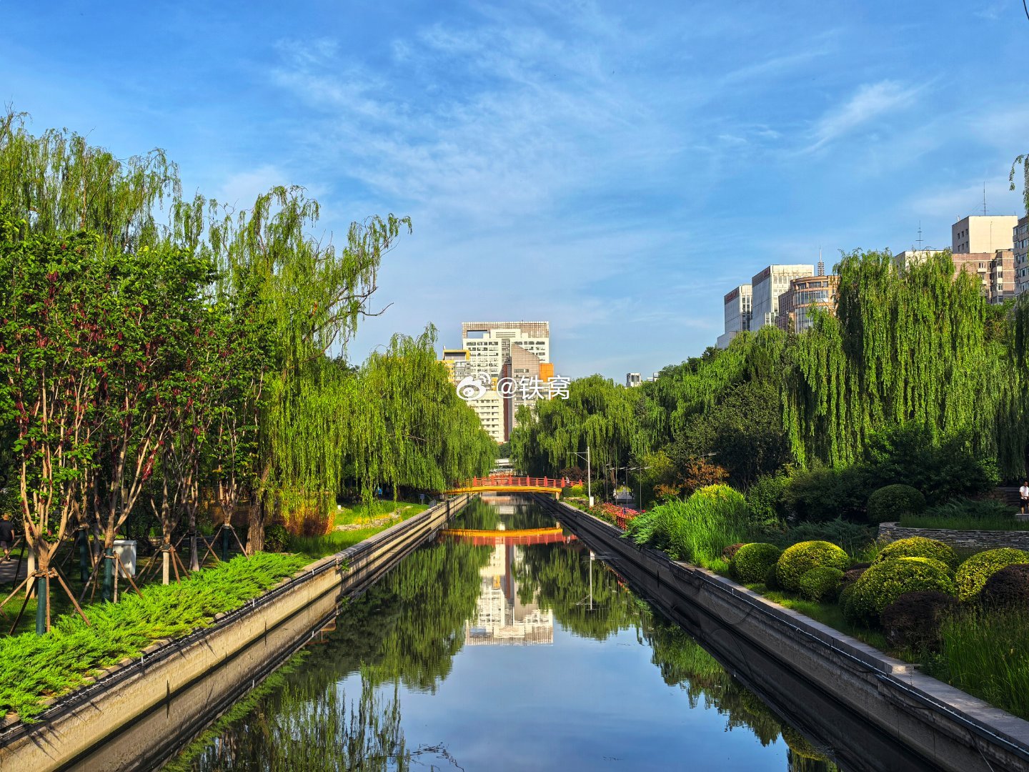 清晨的北土城遗址公园小月河摄影​​​