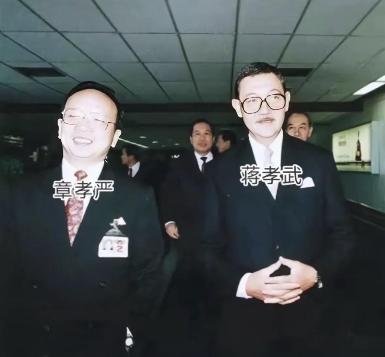没想到蒋经国这两个同父异母的亲儿子，此前几十年几乎没公开打过照面。这张1990年