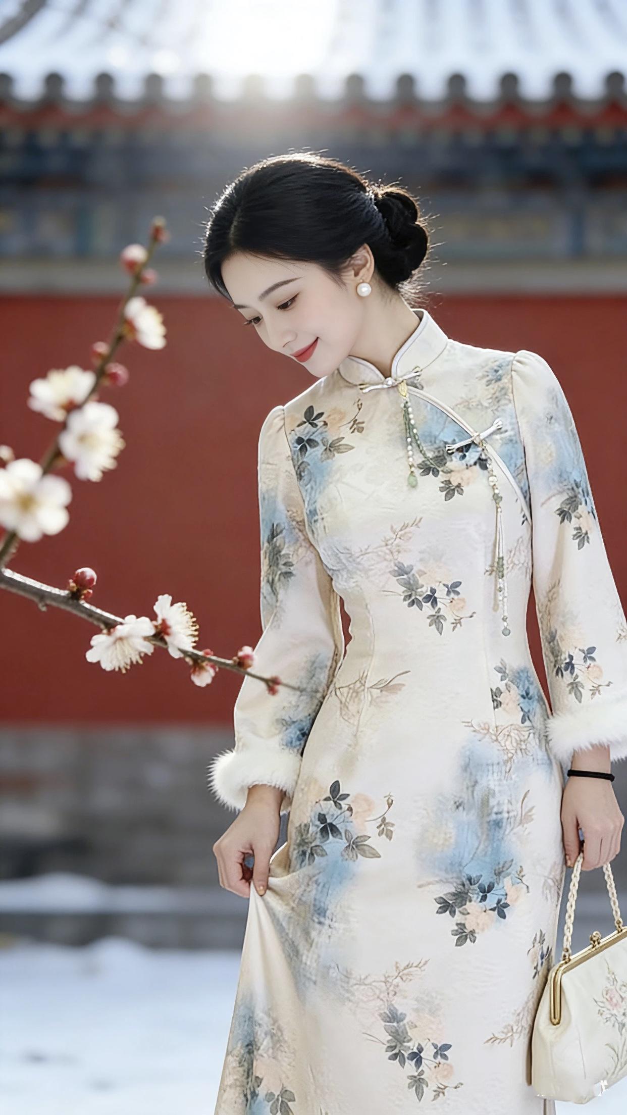 哪种类型的美人是漂亮的?古风少女，花间漫步，梦回古代。