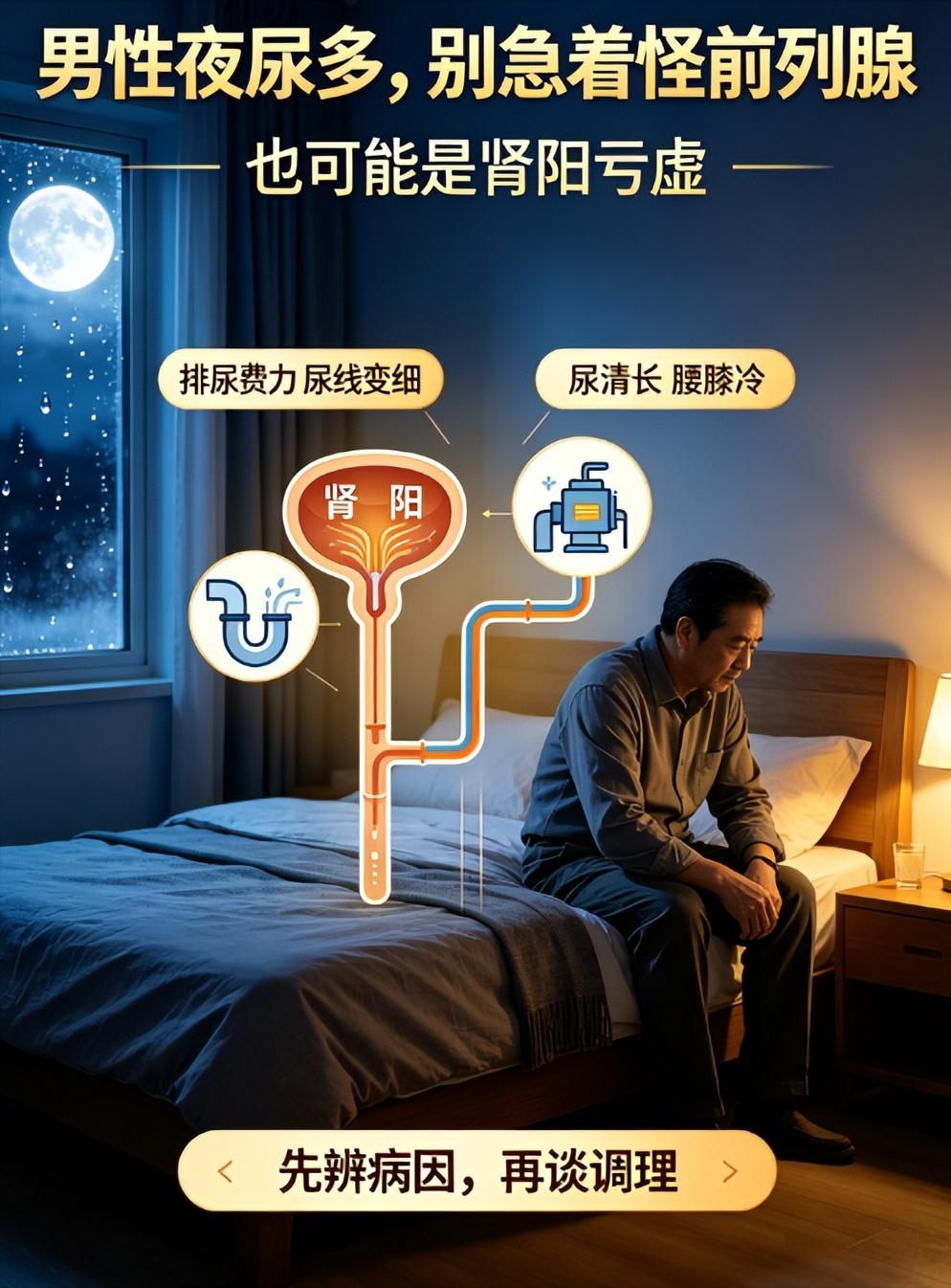 男性夜尿多，别盯着前列腺，看看是不是肾阳亏虚导致的白露过后，夜里气温一路下滑