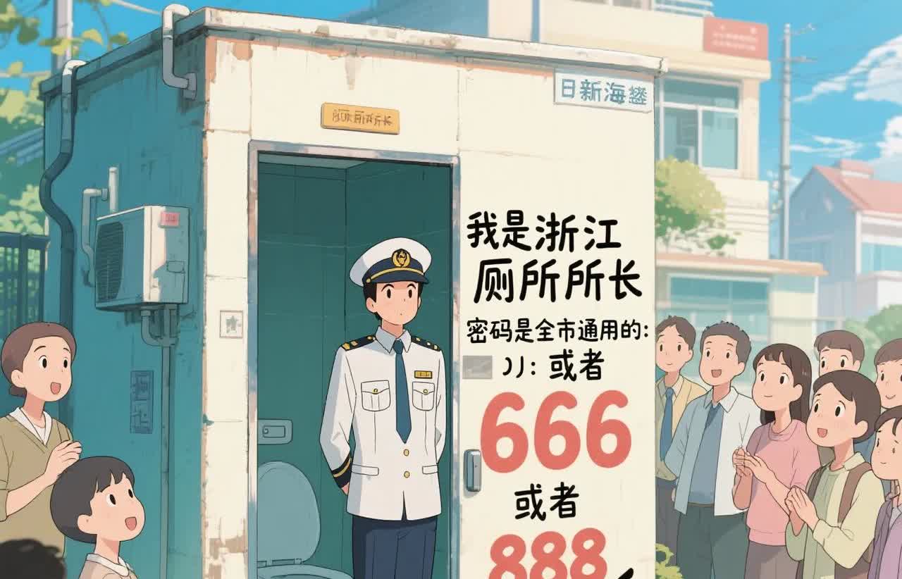 这管理员是逆天了，公共厕所坑位用密码锁，看网友给出的天才应对方法。据浙江