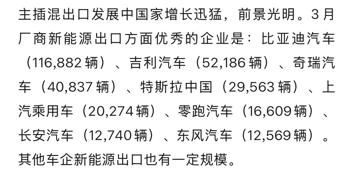 2026年1-3月新能源车企出口累计销量TOP81、比亚迪汽车：312,447