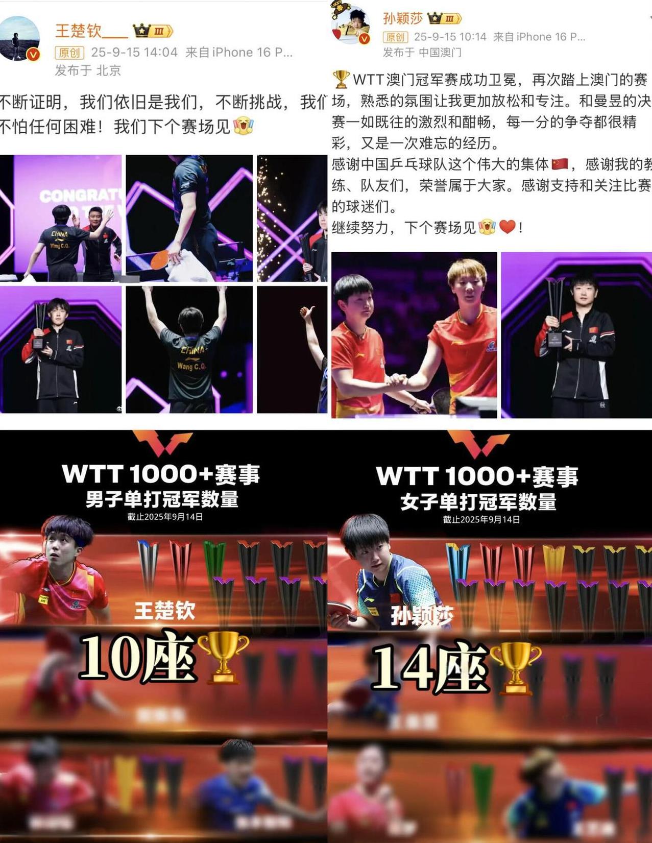 王楚钦14点发澳门总结，孙颖莎10点发，原来是这个意思，不止巧合，超级含义，这是
