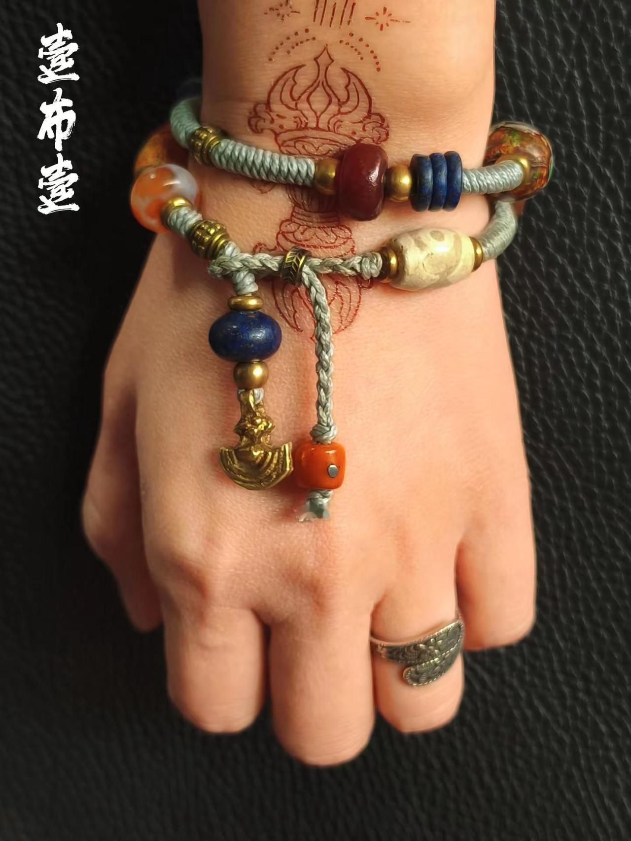 玛瑙。祝你，无我。古珠之美古珠设计原创编绳