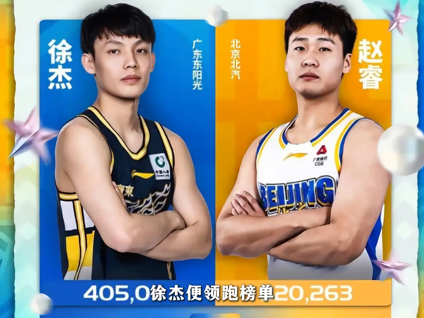 徐杰165万票登顶!CBA历史首位本土百万票王诞生