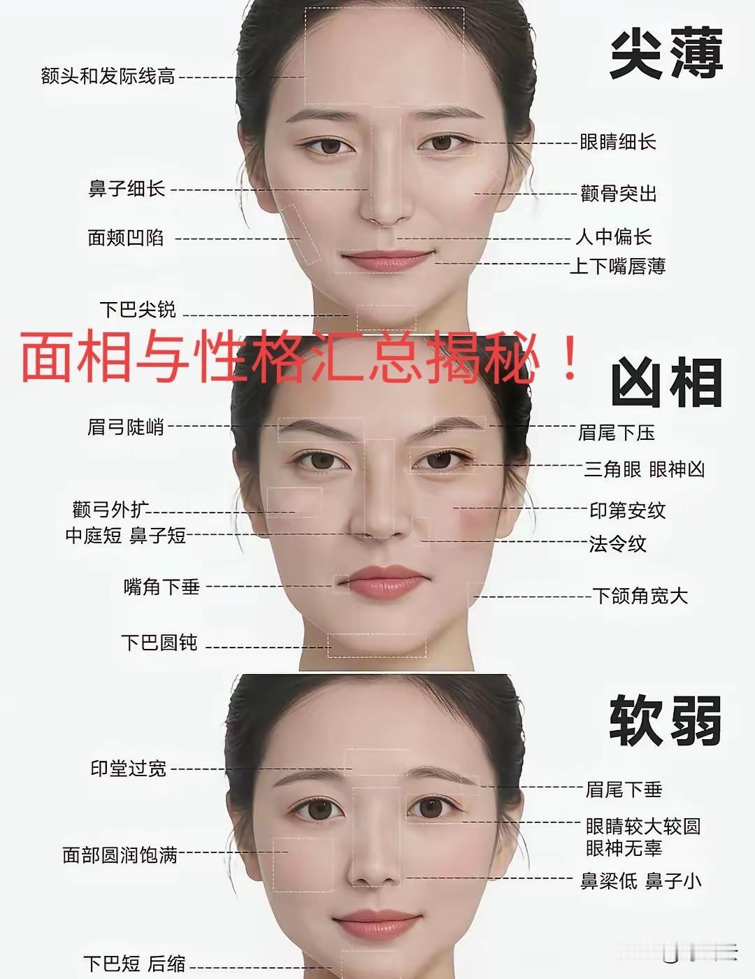 相由心生！3种常见面相与性格匹配汇总揭秘！看看准不准？速速围观揭秘详细内容！[大