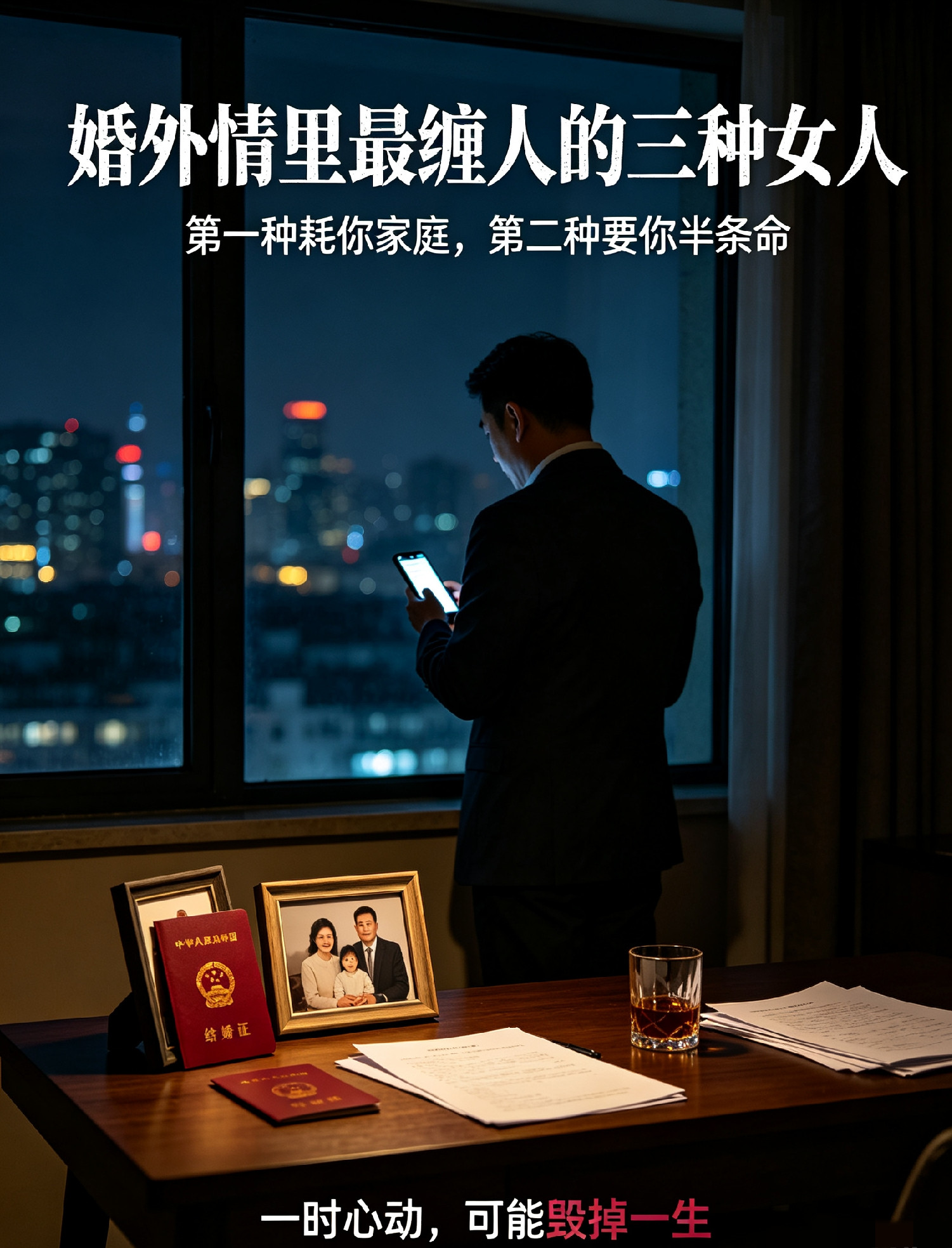 婚外情里最缠人的三种女人，第一种耗你家庭，第二种要你半条命过来人都懂，婚外情最可怕的不是心动，而是甩