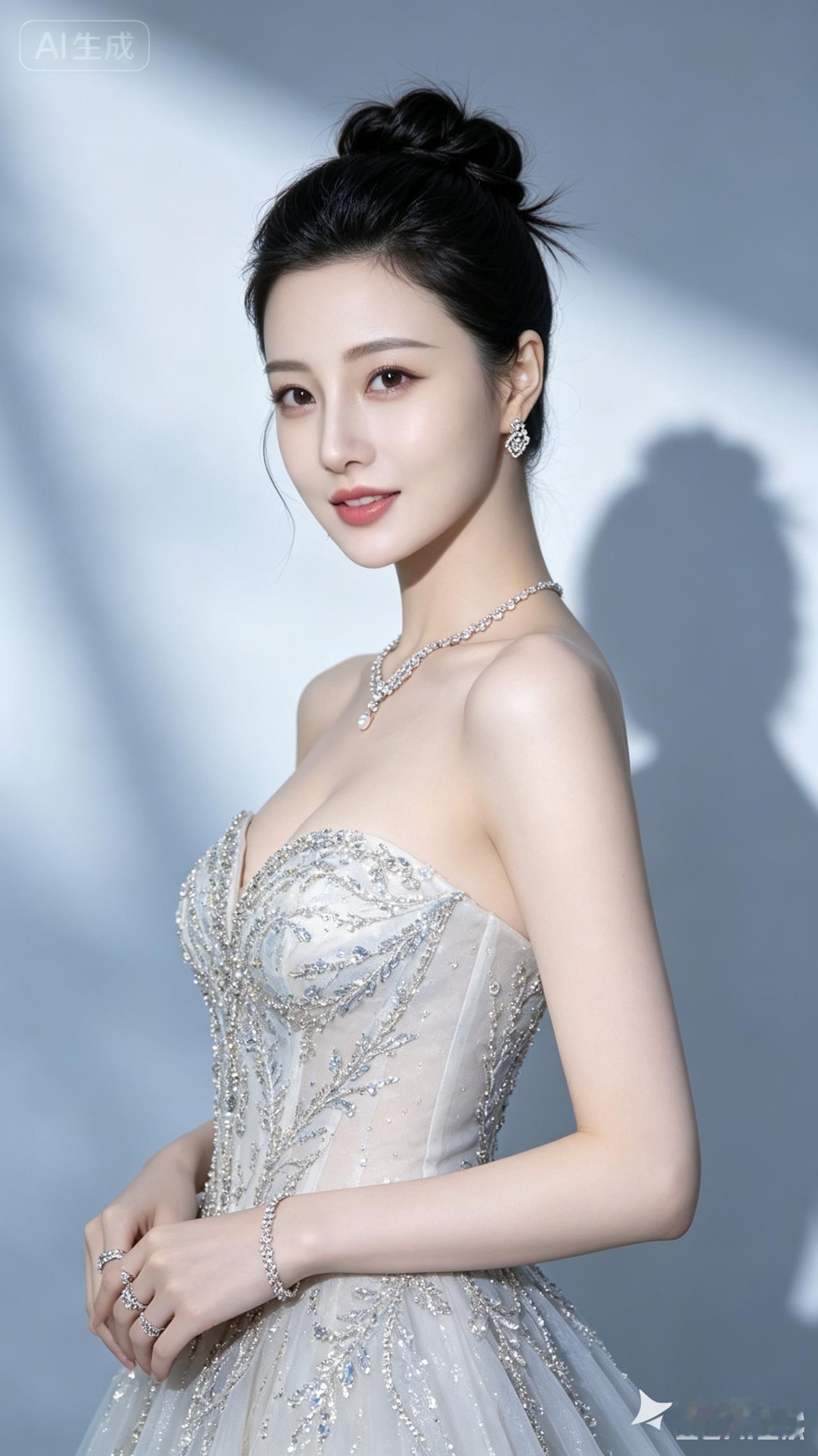 这姑娘穿得真像仙女下凡。
