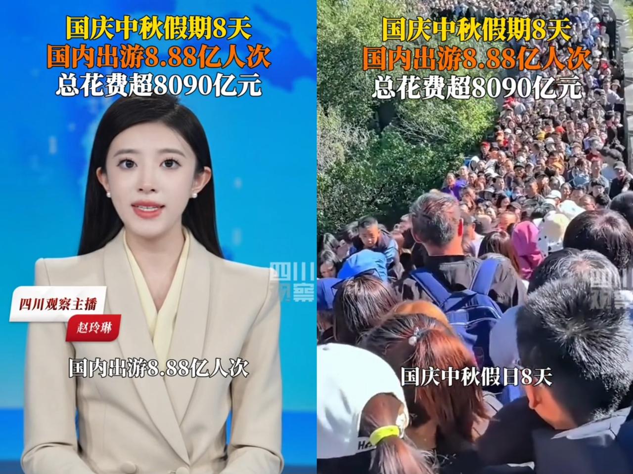 2025年国庆中秋8天假期，简直太火爆啦！文化和旅游部数据一出来，真的惊