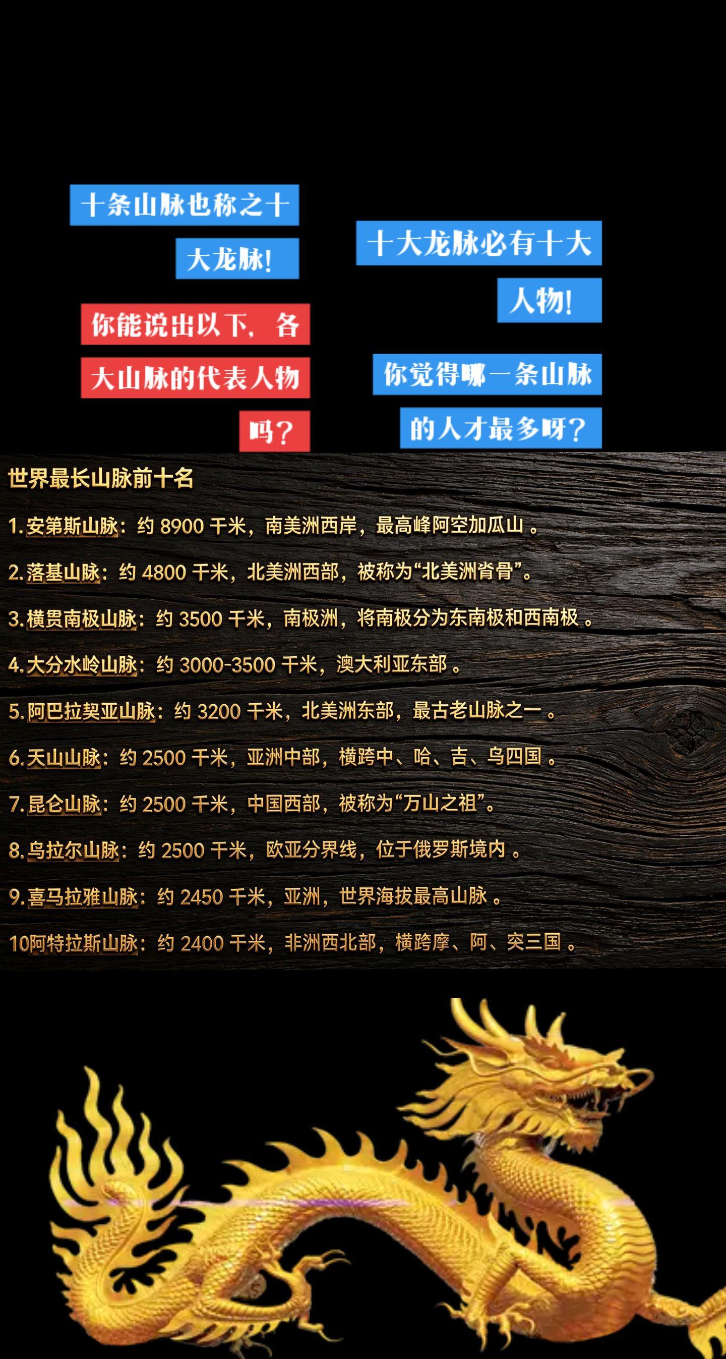 十大山脉。