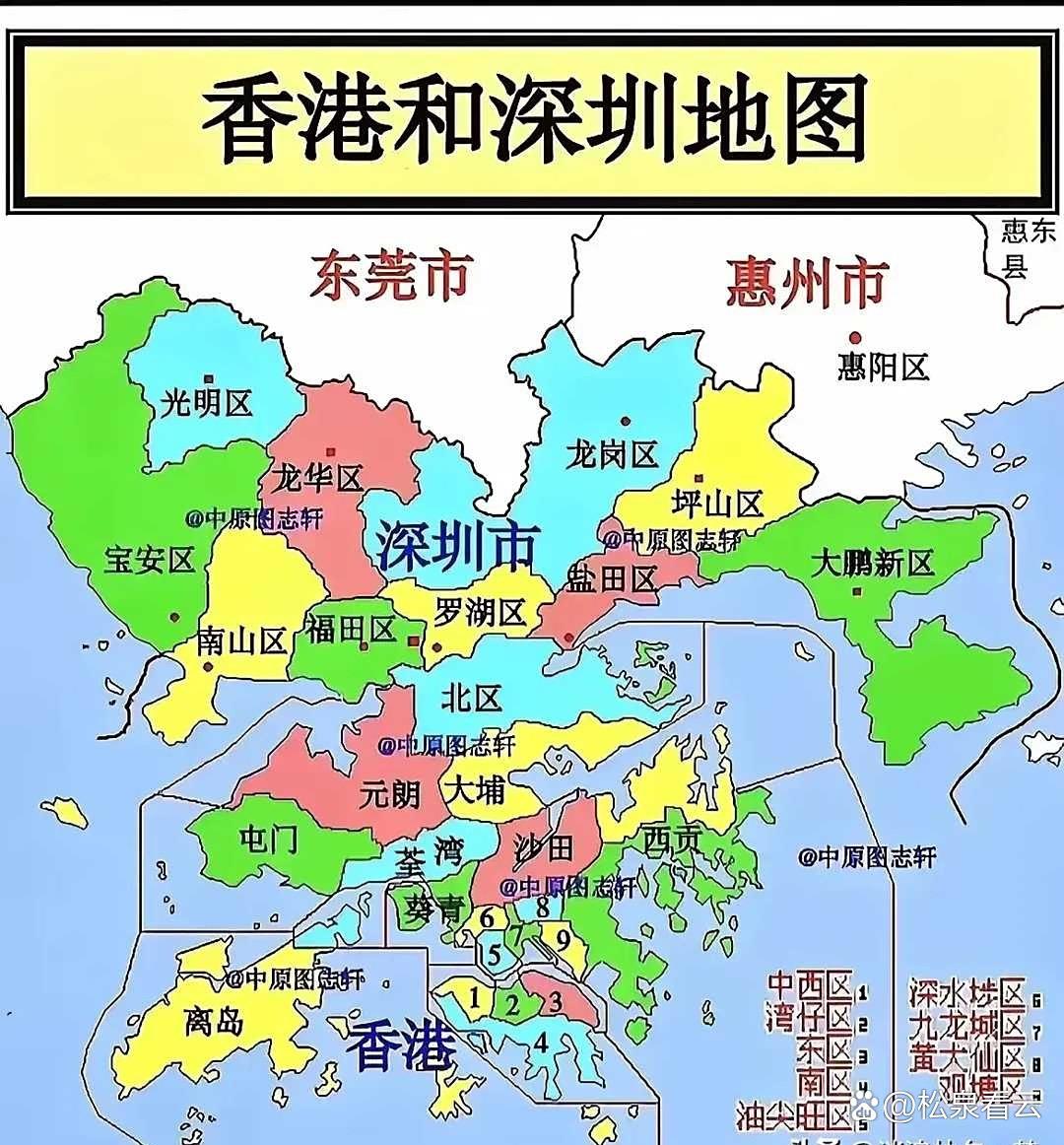 这样一看香港是挺小的