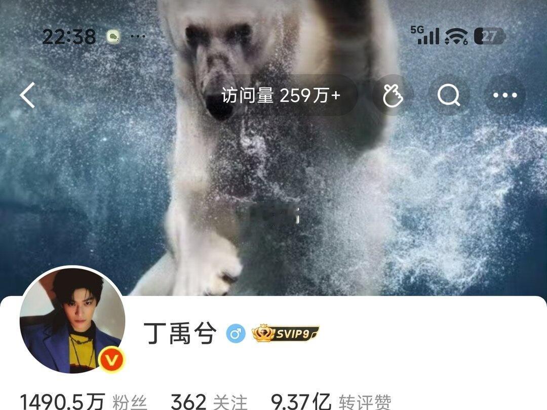 墨子：访问量259万了，丁禹兮终于不火了实则依旧是男演员里天花板级别的访问量，