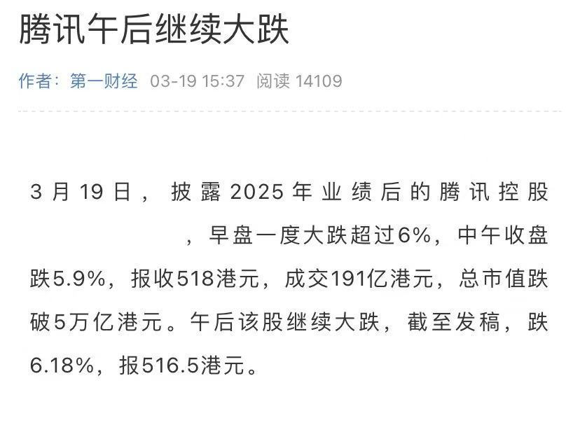 这太冲击三观了，腾讯营收首次突破7000亿，净利润也同比增长16%，但资本市场还