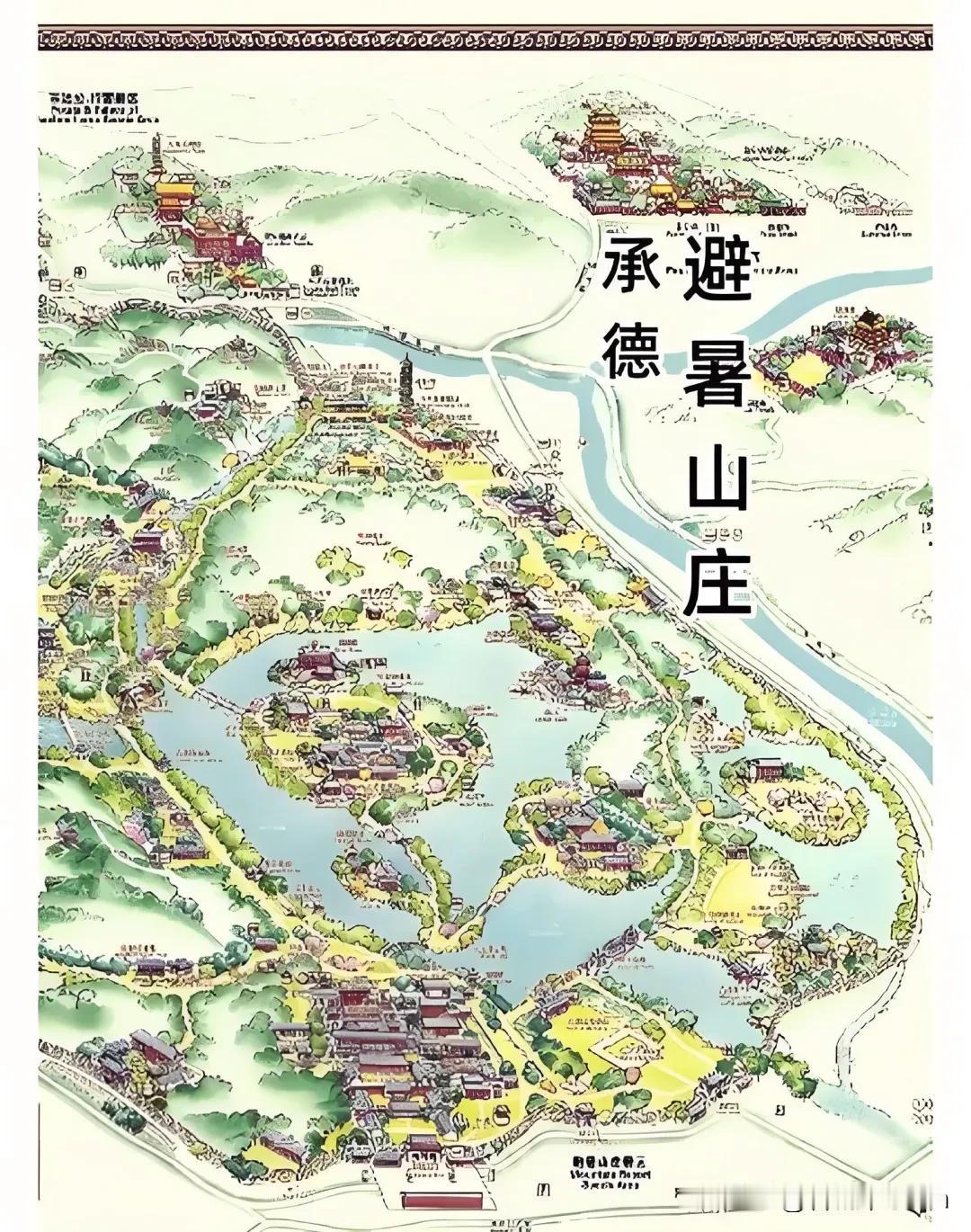 仔细看看承德避暑山庄的地形图，就知道康熙为什么会修建避暑山庄了。康熙修避暑山庄