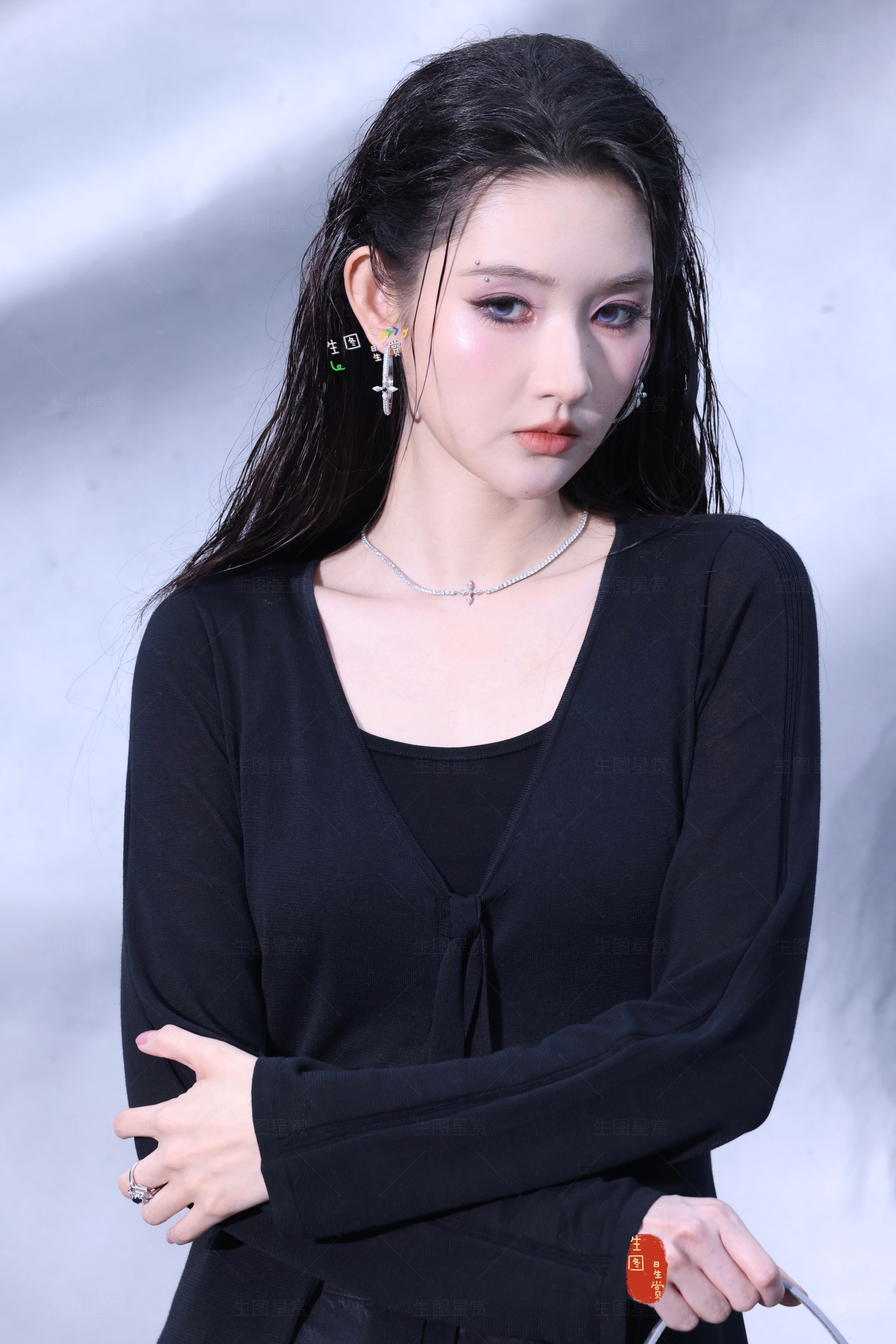 冷魅女王王玉雯🖤王姐最新上海活动生图，全黑系飒美全开