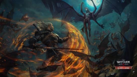 《巫师3：狂猎》官方今日正式发布了一张精美贺图，庆祝其最受好评的资料片“血与酒”