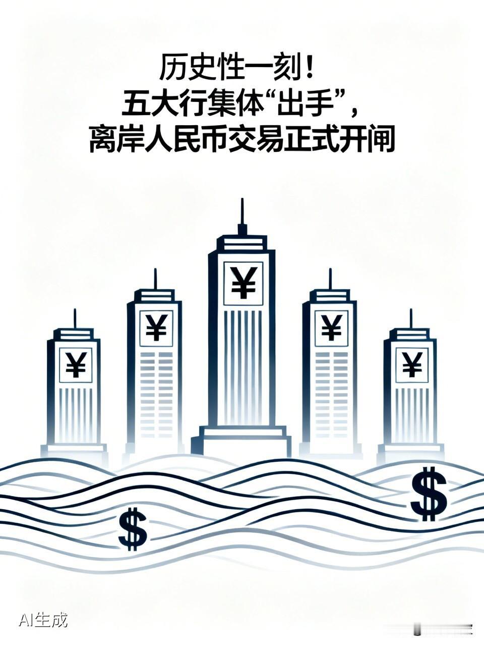 历史性一刻！五大行集体“出手”，离岸人民币交易正式开闸就在刚刚，工行、农