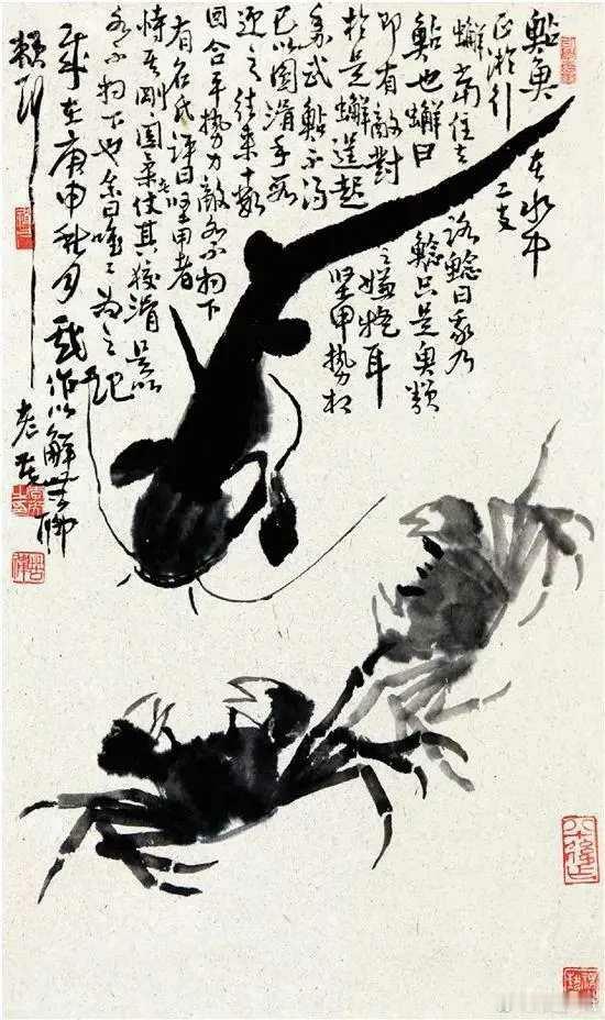 李苦禅花鸟画。李苦禅（1899年—1983年），原名英杰，改名英，字超三、励公，