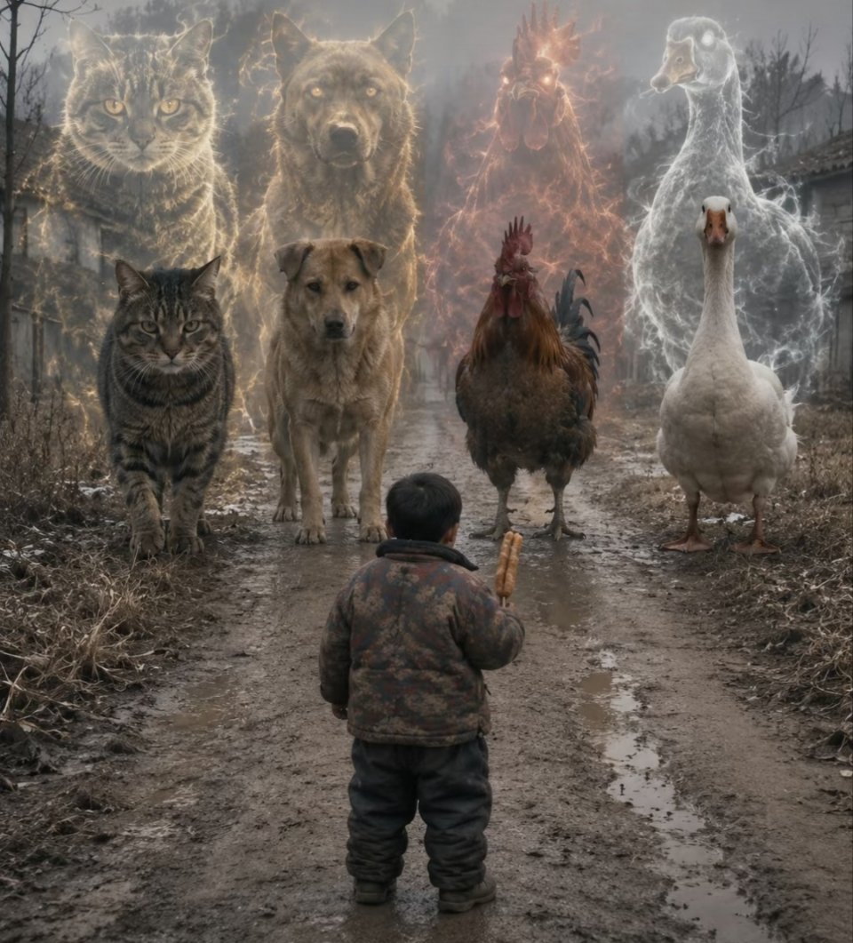 小时候走乡间小路，遇到其中任意一位都得小心翼翼绕路走。狸花猫:看着温顺，惹急了战