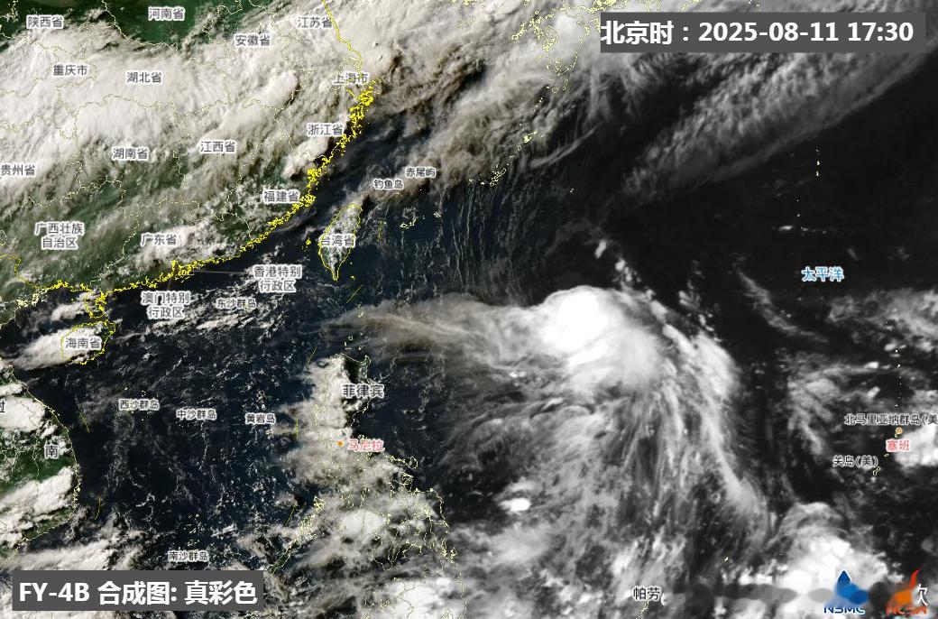 【台风预警】今晚中央气象台发布台风蓝色预警，预计未来台风杨柳快速向西移动，可能在
