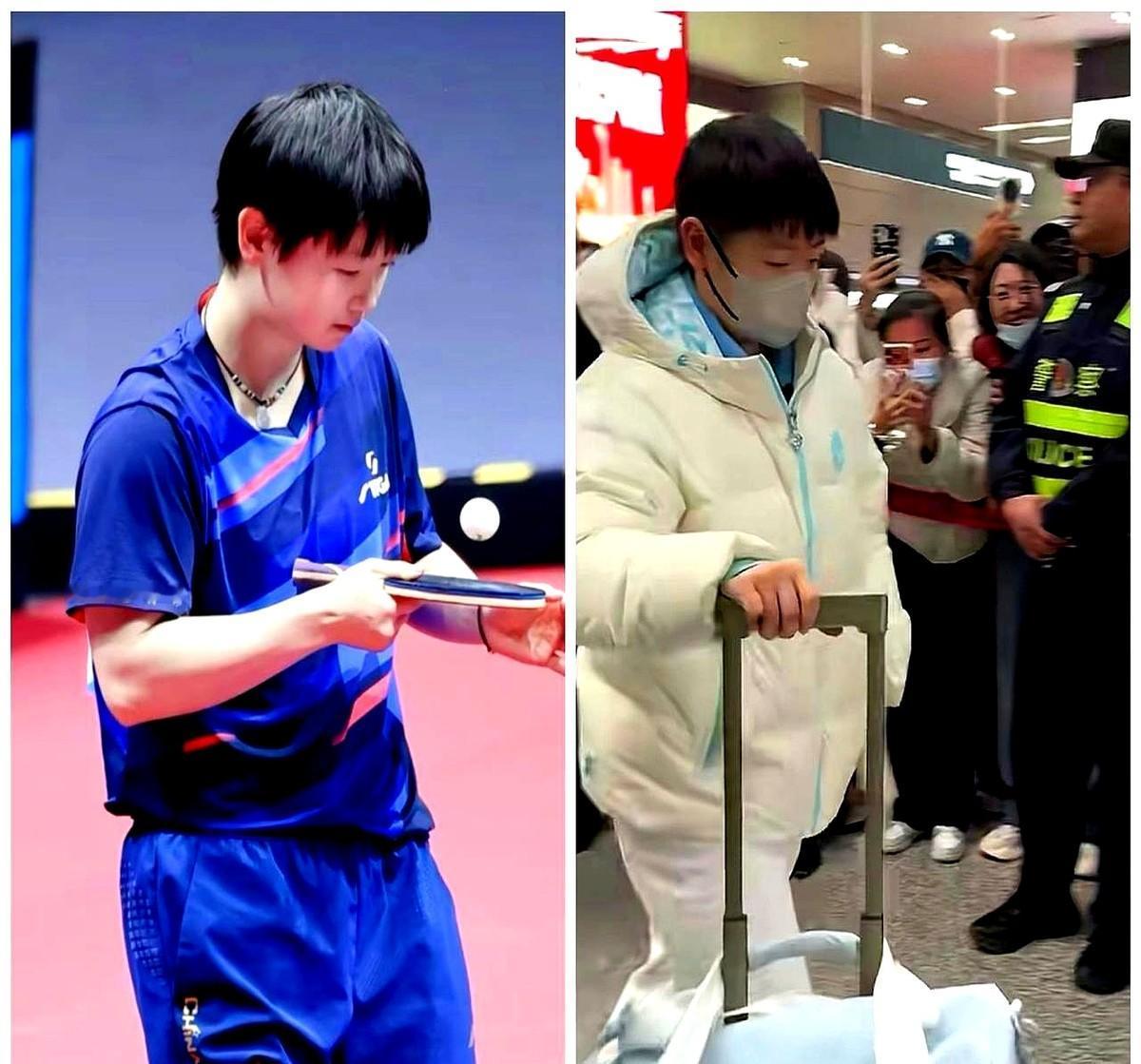 孙颖莎把头发剪了，换了个利落的短发造型。就在不久前的全运会女单决赛，她刚输给