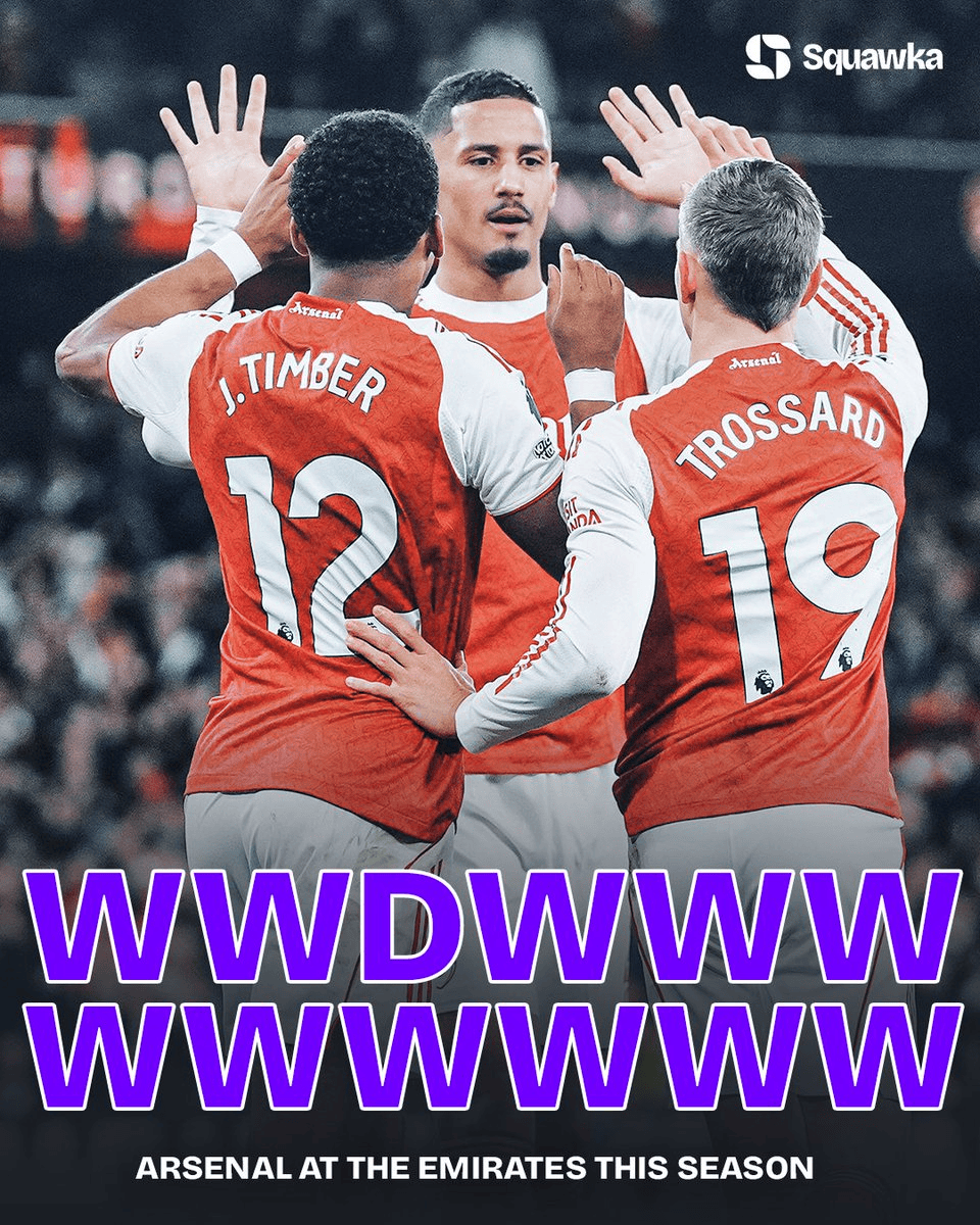 11胜1平&进31球丢4球&8场零封! 阿森纳本赛季主场各赛事不败