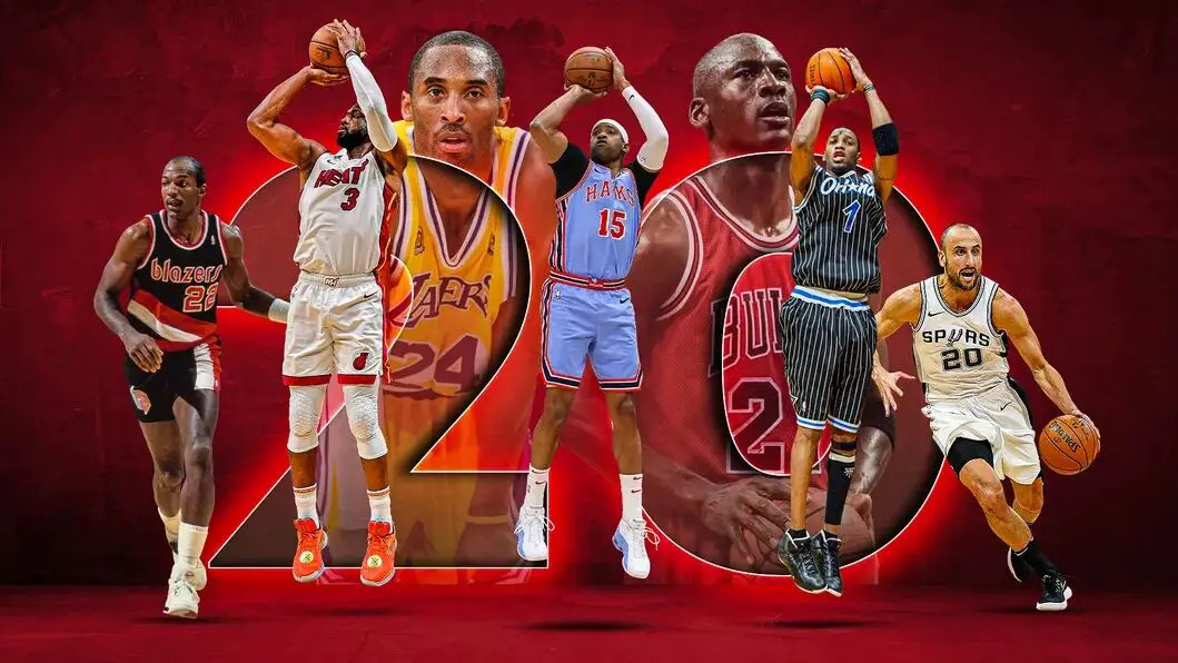 美媒HoopsHype评选NBA历史前十得分后卫，人气极高的麦迪落选：1.乔丹