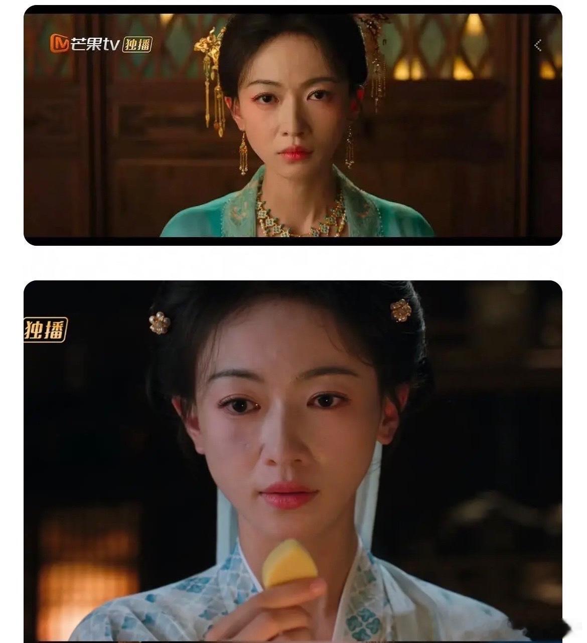 吴谨言眼神好呆滞…甚至有点疲惫的感觉