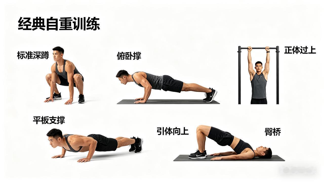 自重训练才是普通人的天花板，零成本练出好体态经常有友友私信问我：到底什么是自