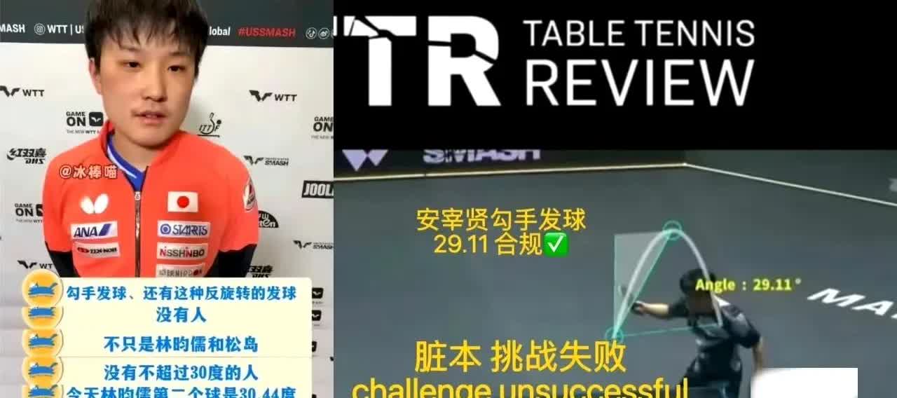 张本智和丢人丢到姥姥家了！他说，勾手发球，还有反旋转的发球，不只是林昀儒