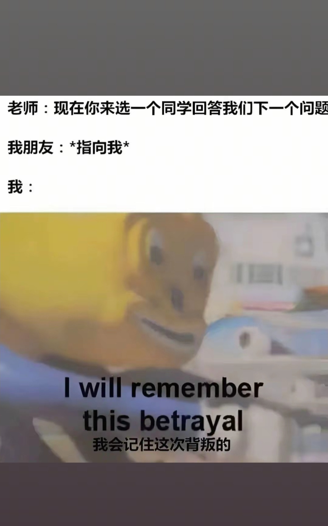 我会记住这次背叛的