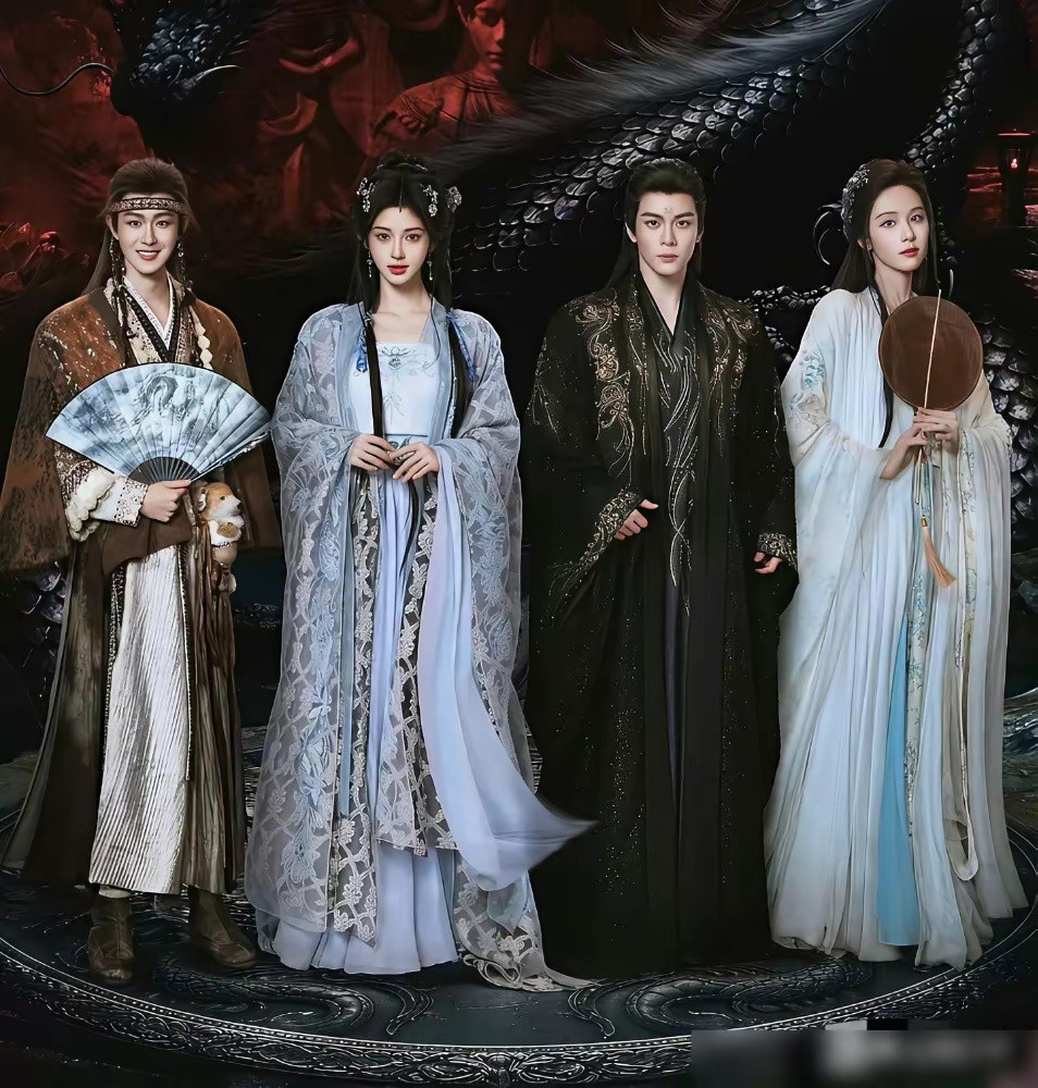 身高，成了内娱最不敢提的禁忌。看看这张海报。鞠婧祎、陈都灵、曾舜晞、田嘉瑞，四