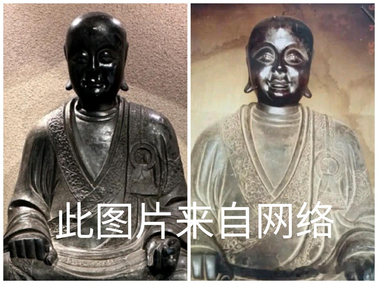 铜佛像在今夏热度很高，观复铜罗汉对比海南五公祠失窃普庵祖师像！根据本人对比两