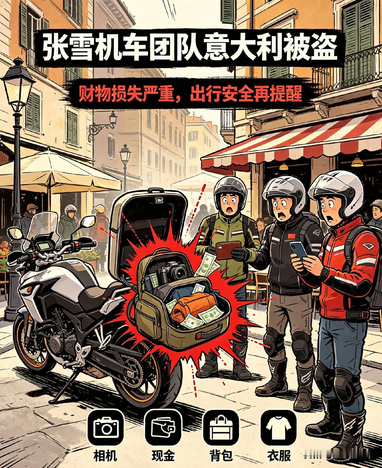 【张雪机车团队遭遇盗窃事件👮‍♂️又是意大利】据央视新闻今天(9🈷️27