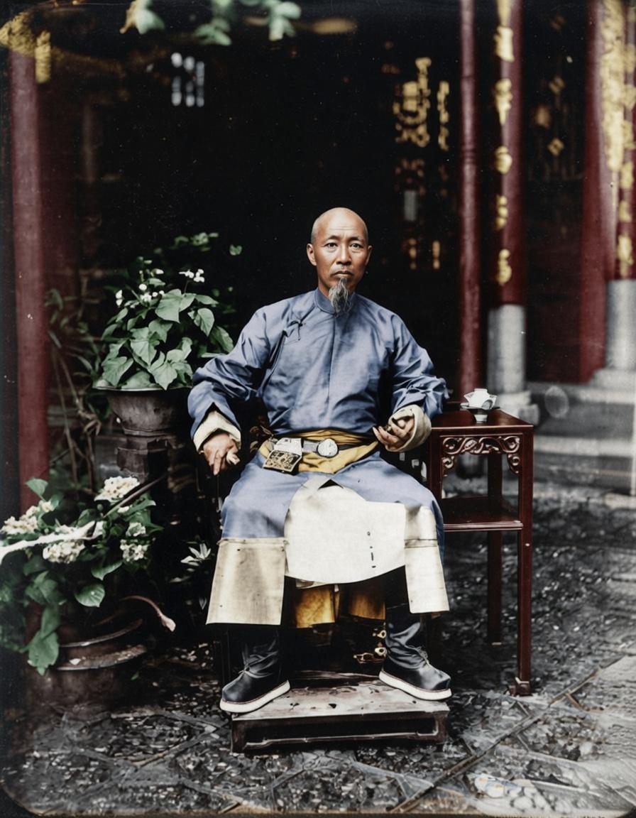 这张照片中的人是晚清重臣叶赫那拉·瑞麟，他是慈禧太后的族叔，也是当时权倾一方的封