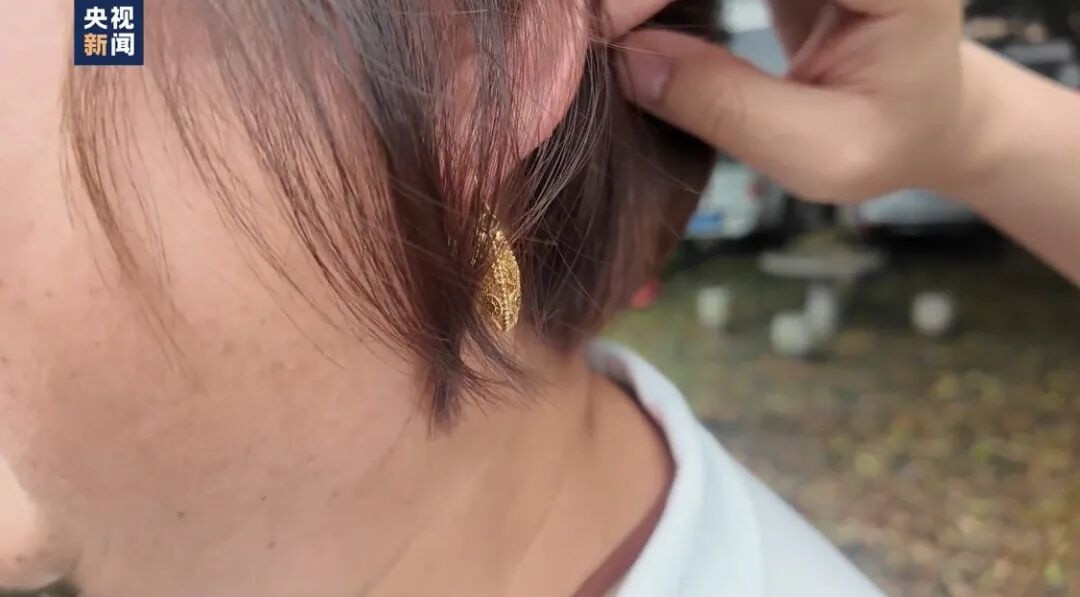 遭网暴女干部展示耳环:不到100元