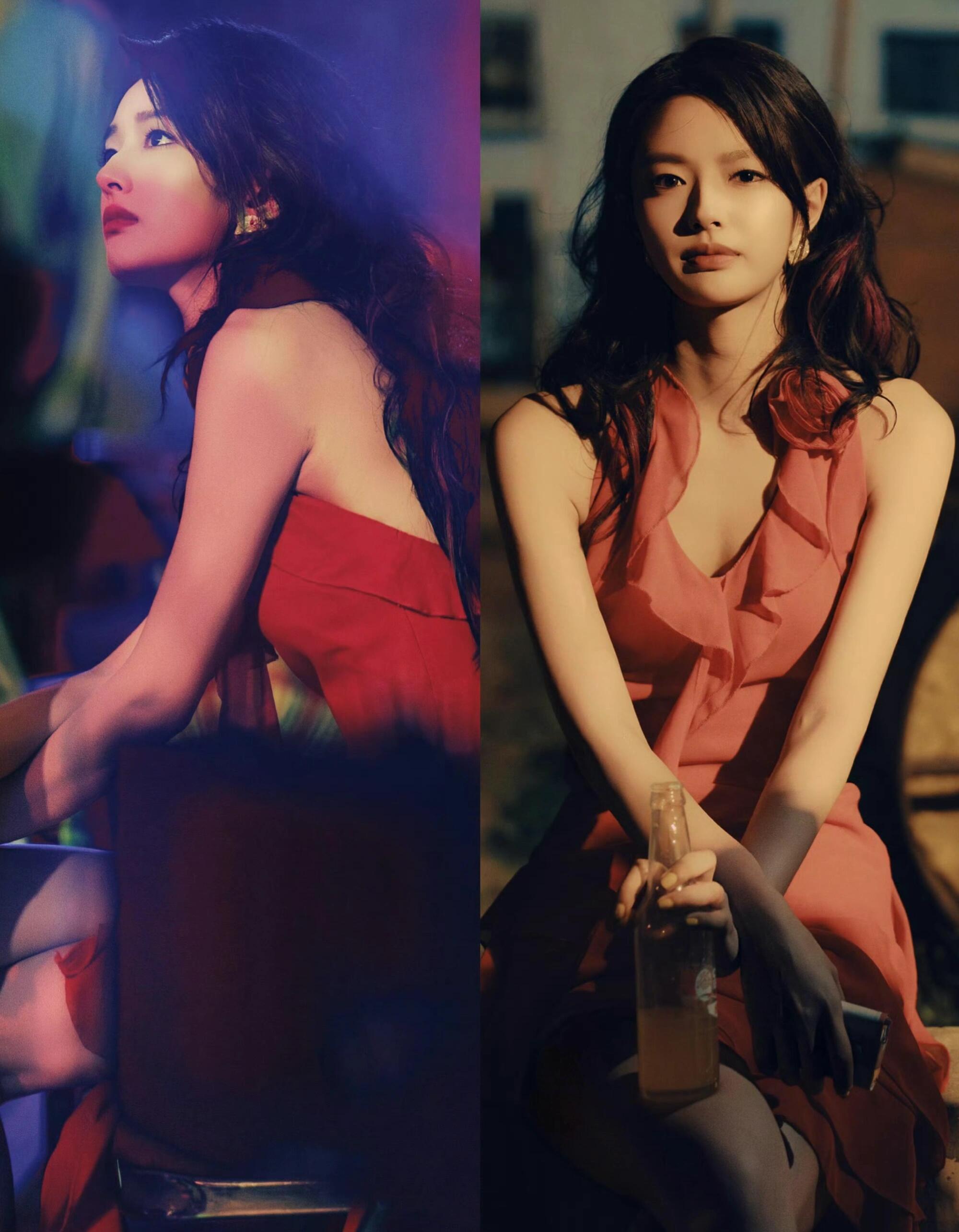 徐若晗港风造型太美了吧！一直都觉得徐若晗长得很韩没想到港风也这么美！！！！完全