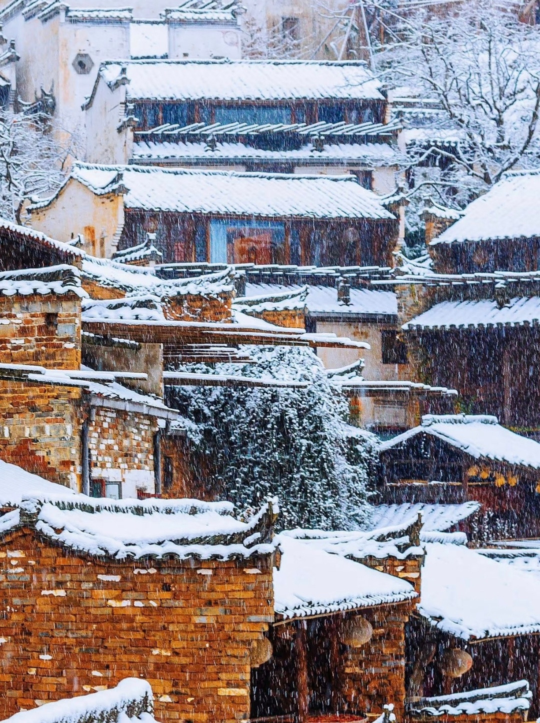 “婺源雪景…”