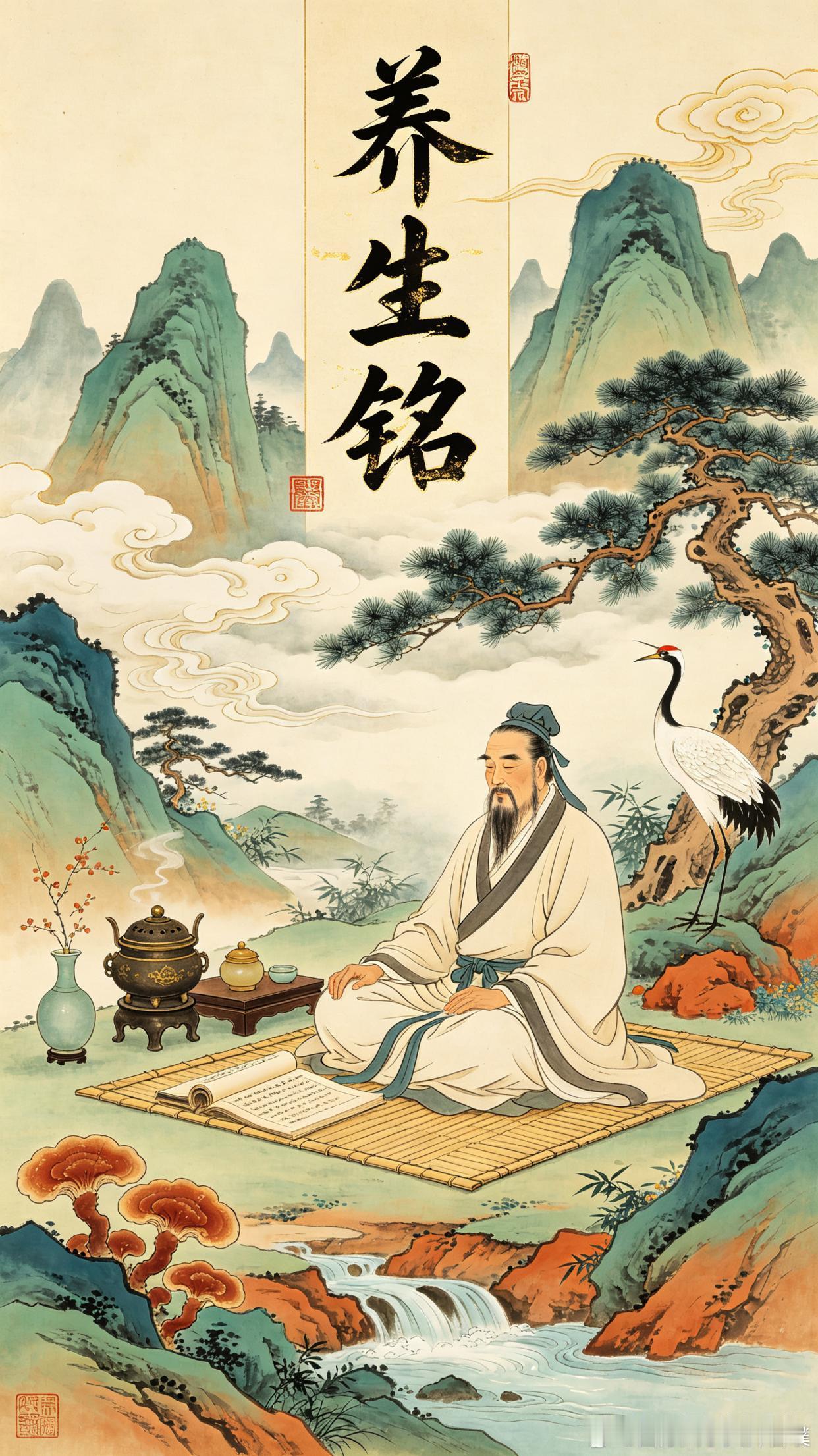 千古奇文《养生铭》，短短90字，道破长寿真相：养生不靠灵丹妙药，贵在修己养心熬夜