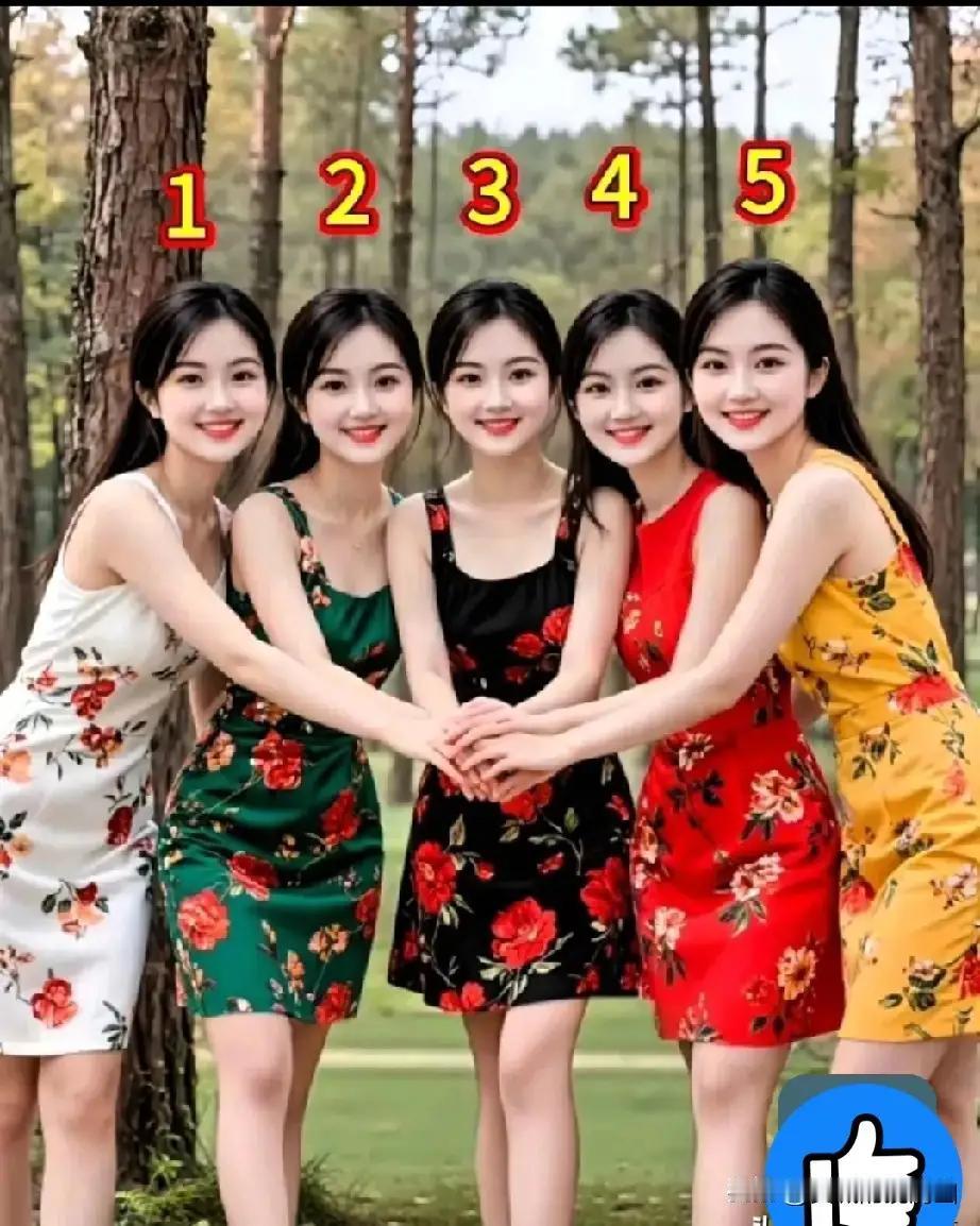 有五位水灵灵的美女，姐妹们个个如花似玉。若要选出一位做老婆，3号美如画卷，5号蕙