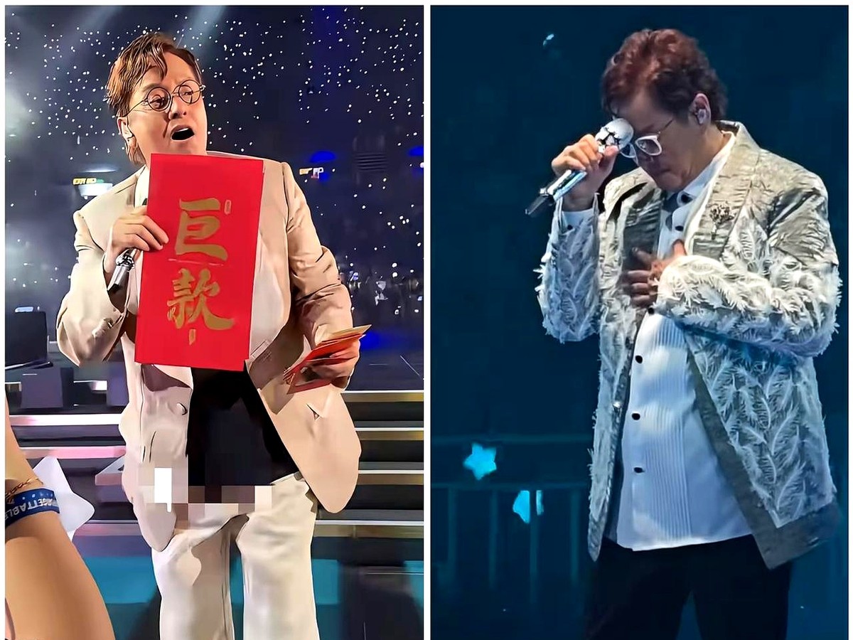 谭咏麟满场找钟镇涛没找着，一扭头，看见台下的李克勤。他指着观众席大喊：“克勤，上来！”李克勤二话不说