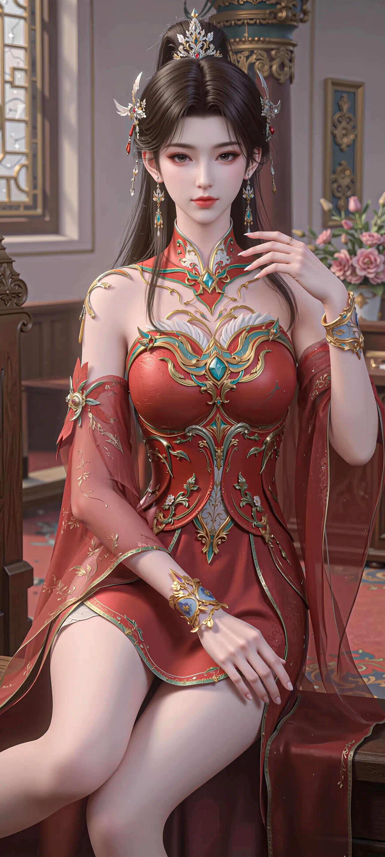 斗破苍穹古薰儿【精美壁纸】红色系，比较少见，也是可圈可点！​​​