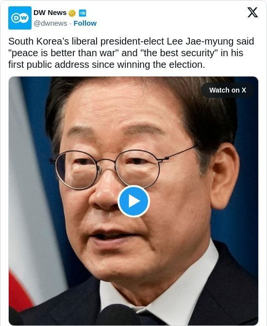 韩总统说和平比战争好---韩国总