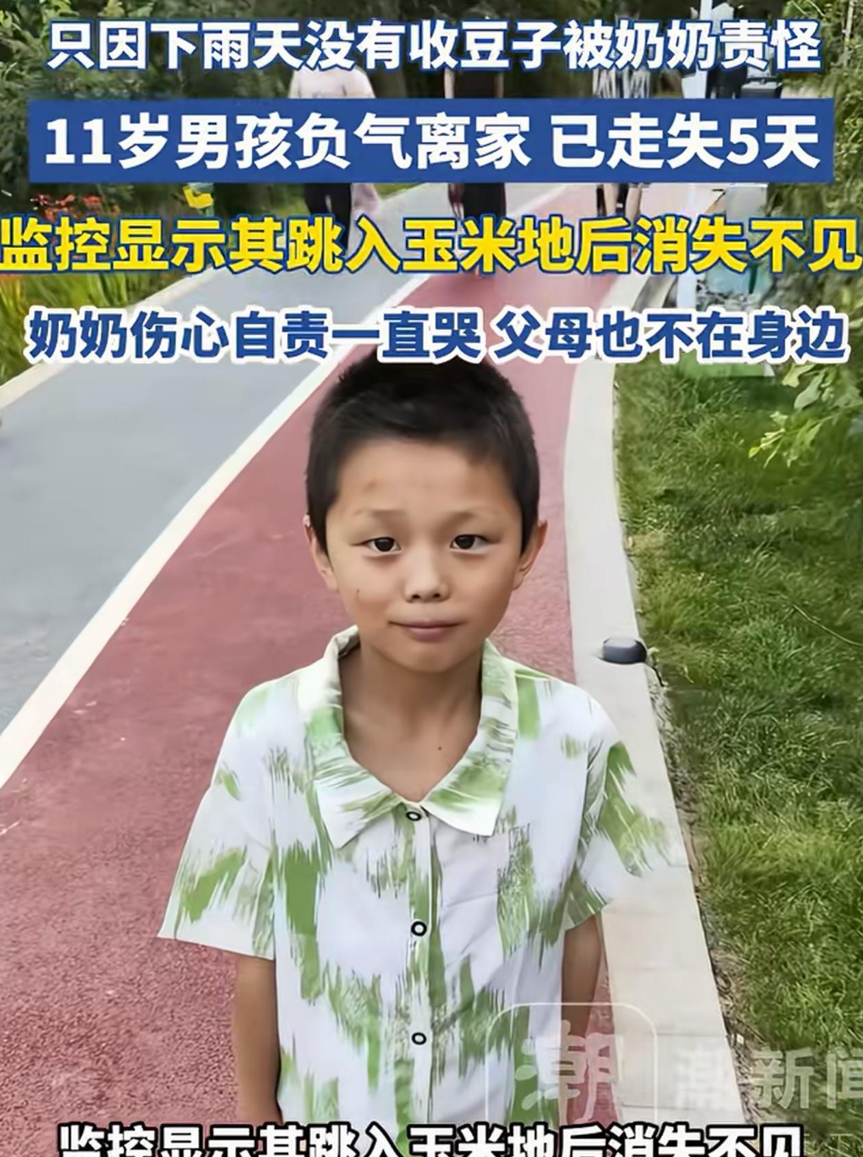 担心的事情还是发生了！云南昭通，11岁男孩因为忘了帮奶奶收豆子，被奶奶痛骂，一赌