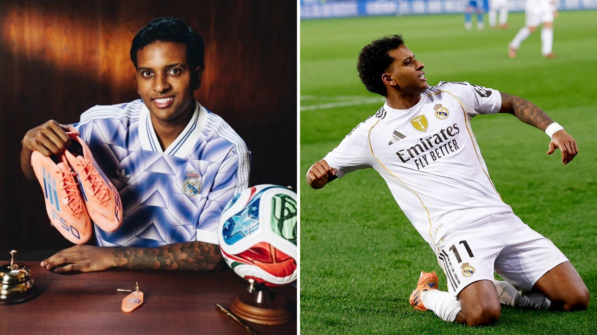 阿迪达斯官方消息，品牌签下了皇马球星罗德里戈。官推晒出罗德里戈在酒店前台手拿阿