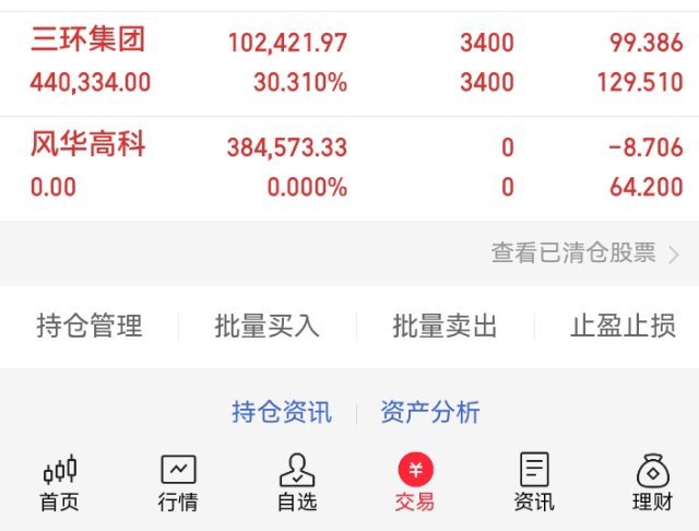 兄弟们；重要通知我已经下车了风华高科和减了三环集团；收到回复178