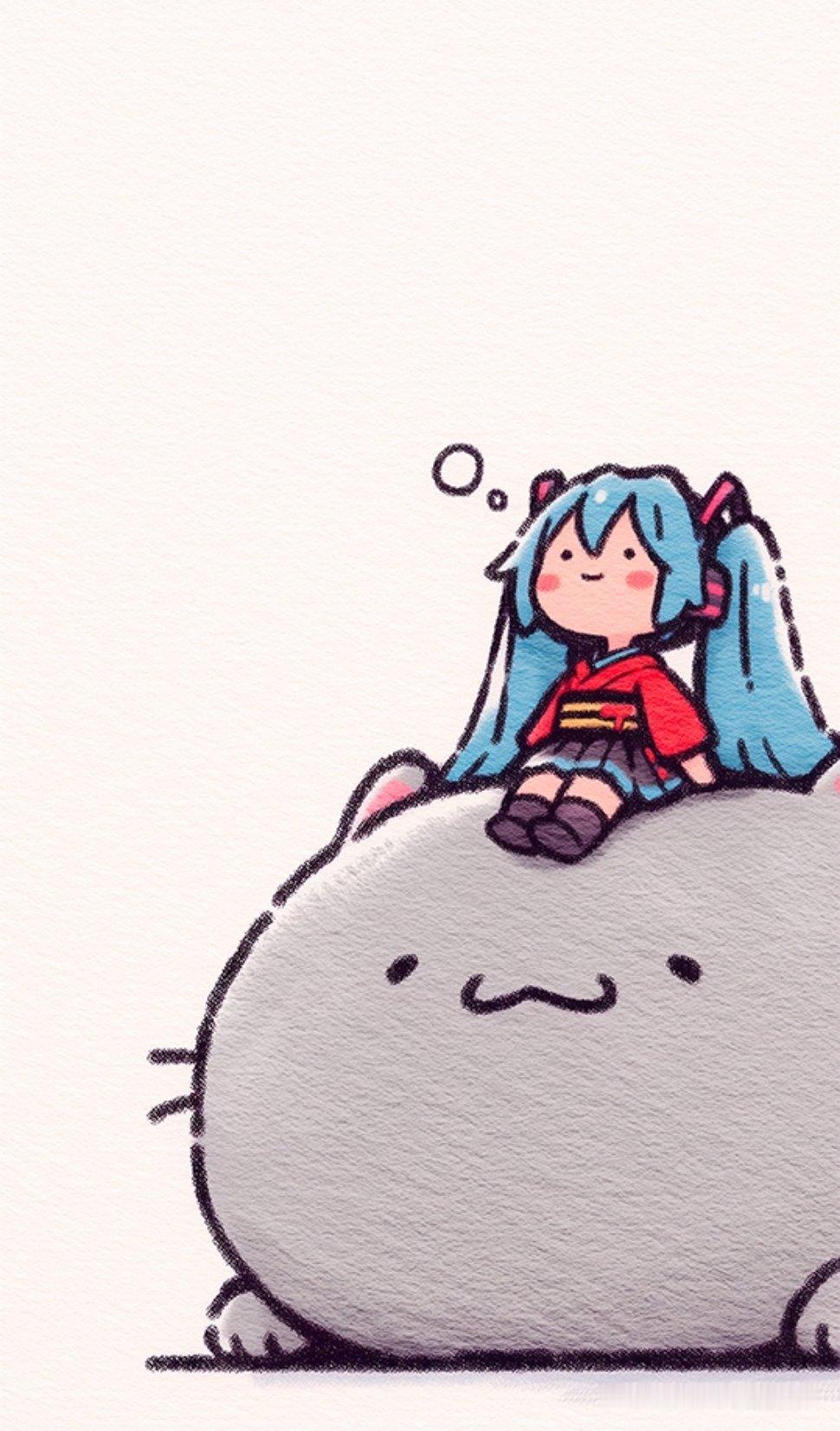 动漫2025动漫嘉年华次元新星计划‎初音未来初音和大猫猫。